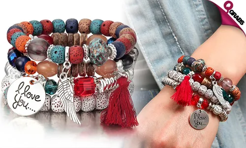 4-Piece Bohemian Style Bracelet!